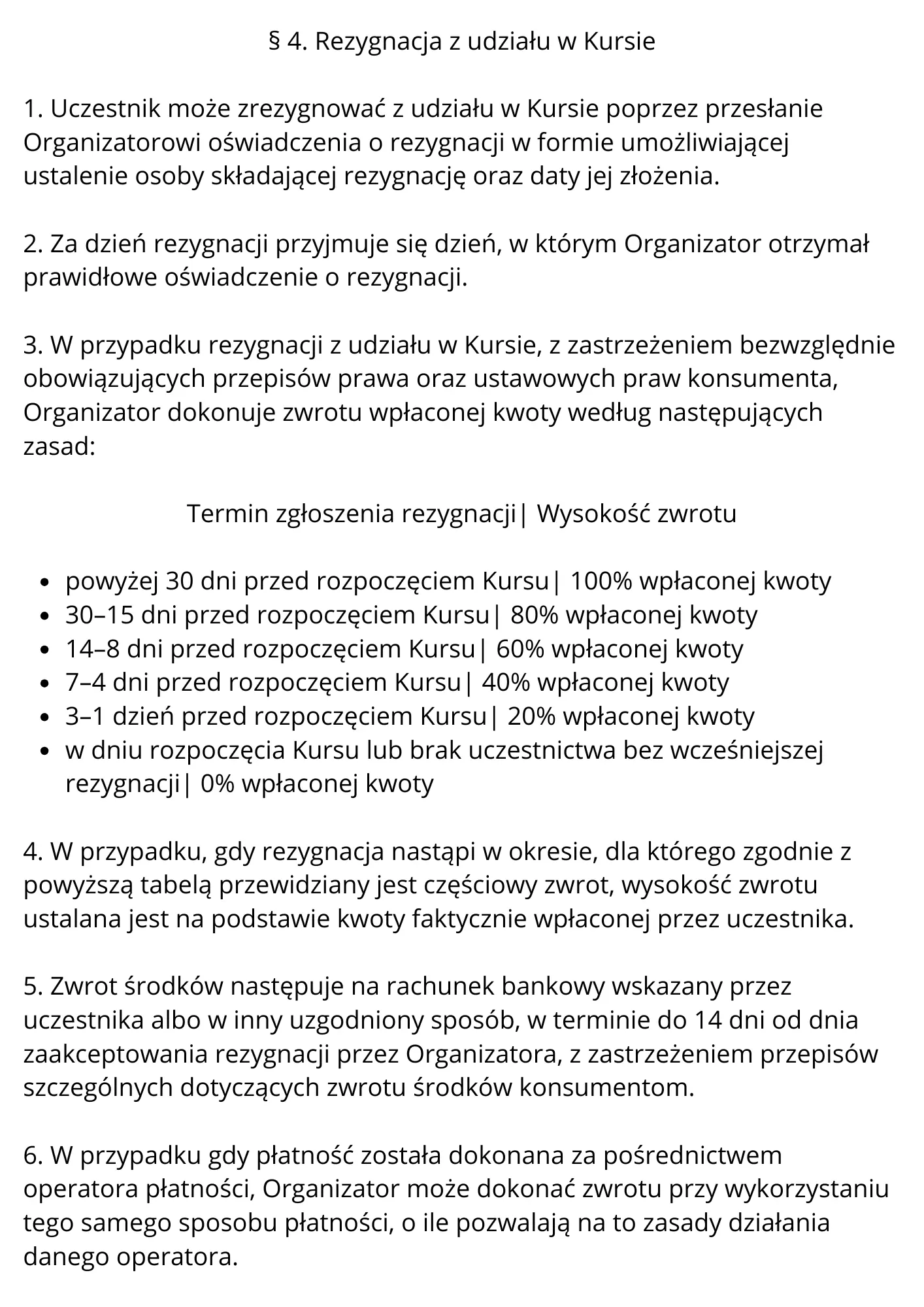 Regulamin kursu Kręgosłup — strona 3 z 12