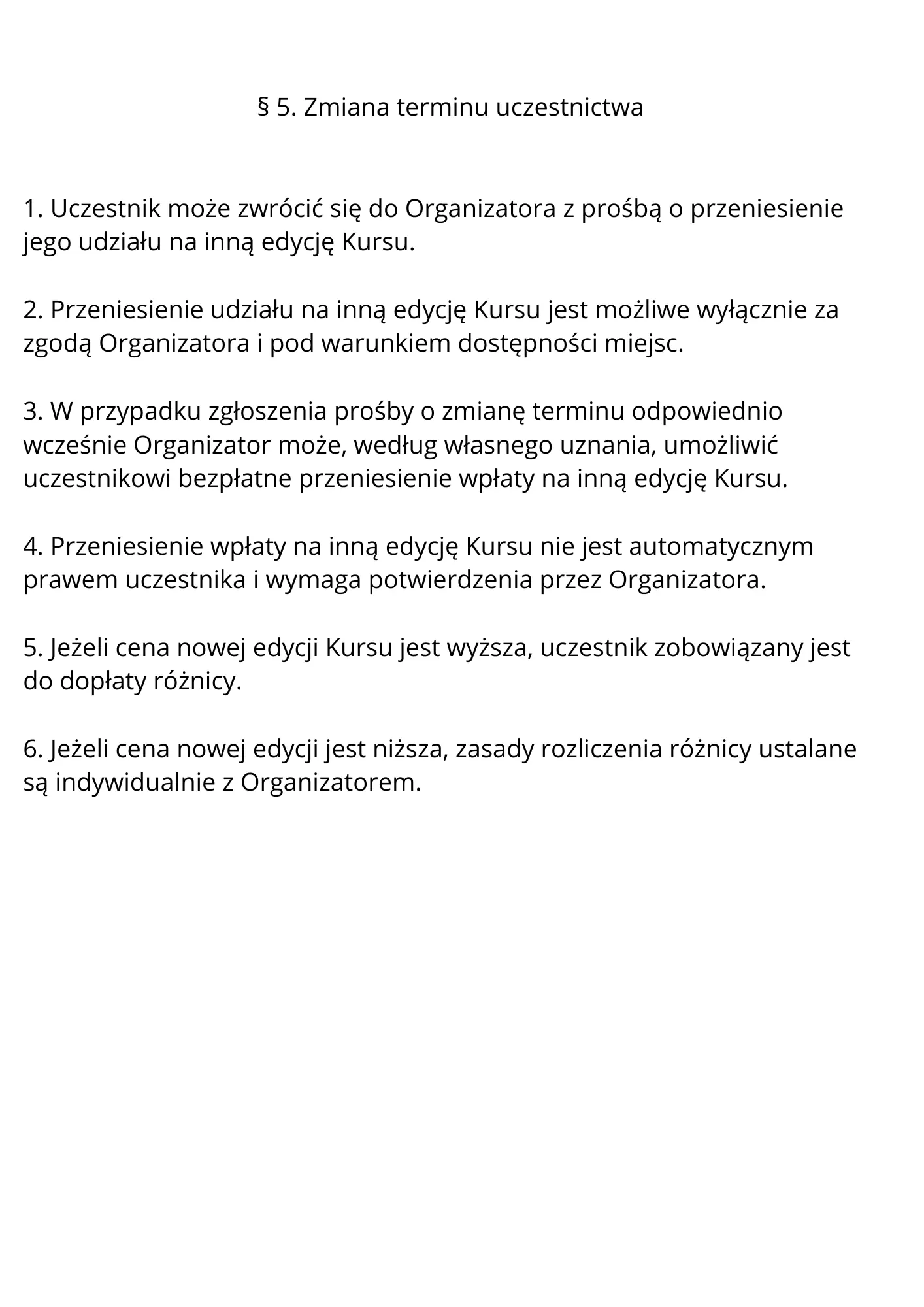 Regulamin kursu Kręgosłup — strona 4 z 12