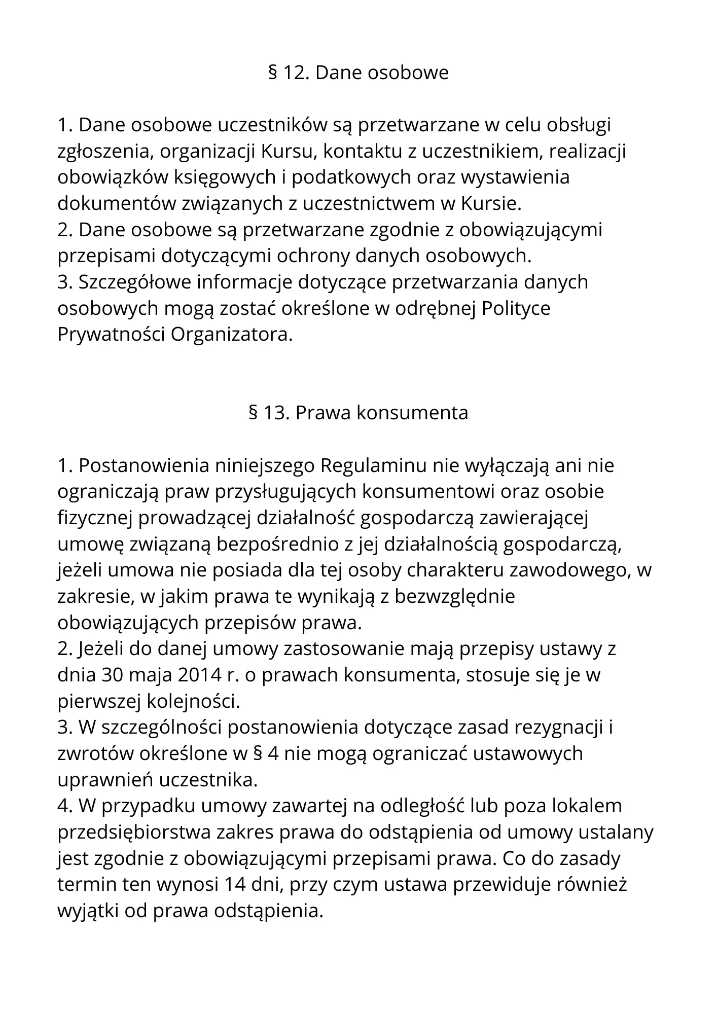 Regulamin kursu Kręgosłup — strona 10 z 12